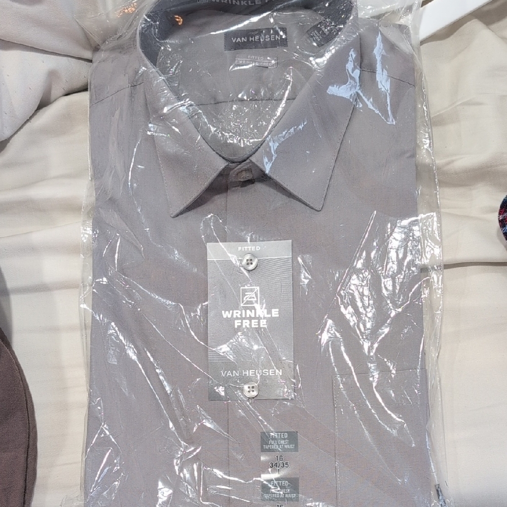 Van Heusen Charcoal Fitted Dress Shirt